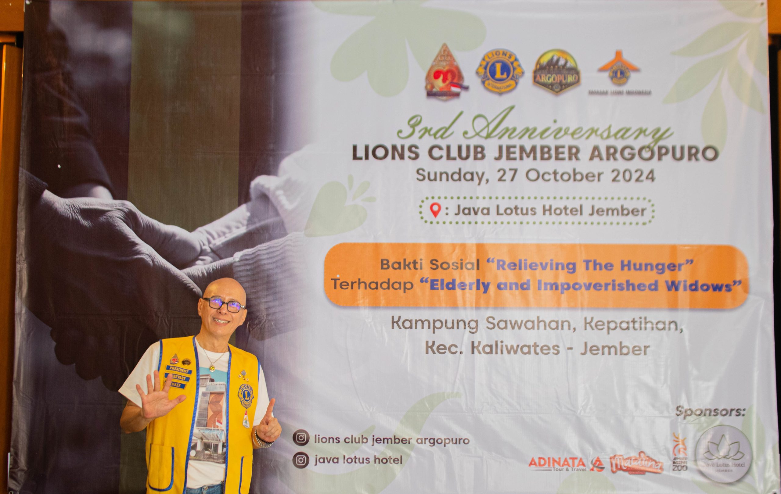 Jeffrey Wibisono V. President Lions Club Jember Argopuro Serving Communities Through Hospitality and Social Work