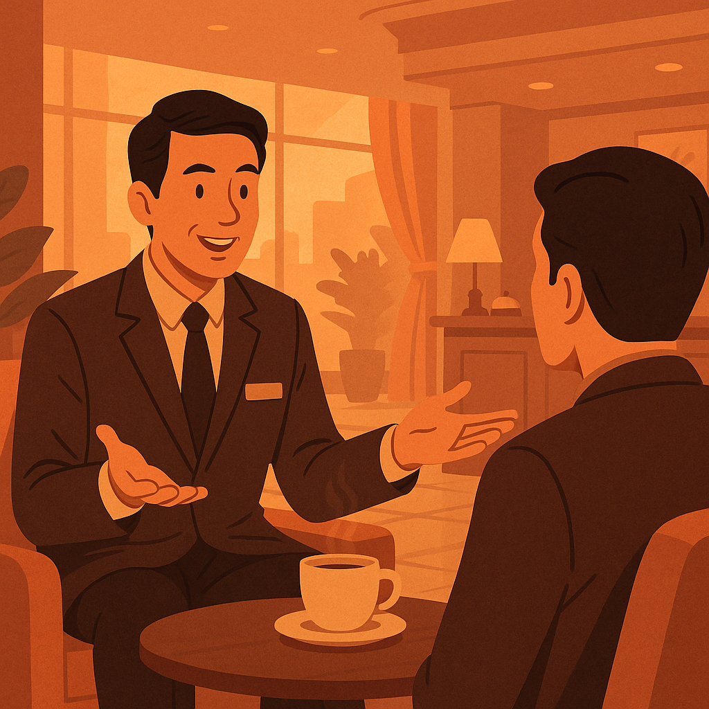 Kisah inspiratif hypnoselling di dunia perhotelan. Menjual bukan sekadar kamar, tapi rasa percaya, relasi, dan pengalaman yang berkesan.