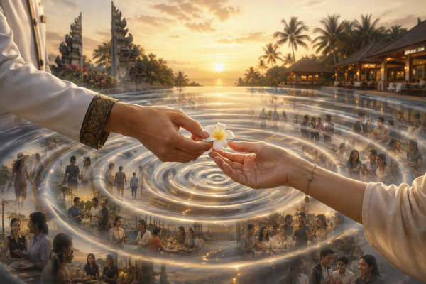 Hukum 250 dalam hospitality: satu tamu membawa jejaring kepercayaan. Pelajari service recovery, loyalitas, reputasi, dan kearifan Jawa untuk hotel.